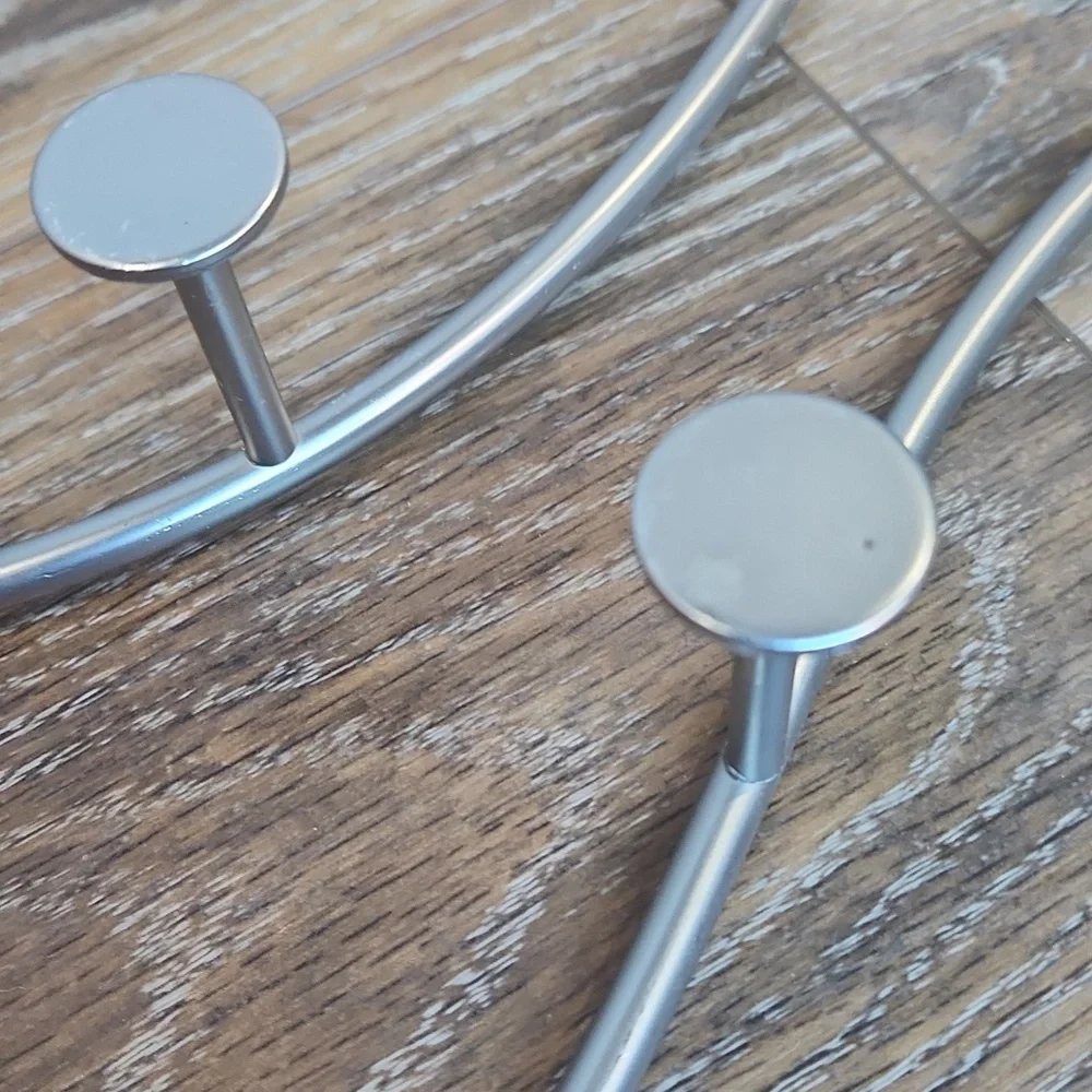 2 Spectrum Sweep Wave Wall Mount 9 Hook Racks Satin Nickel